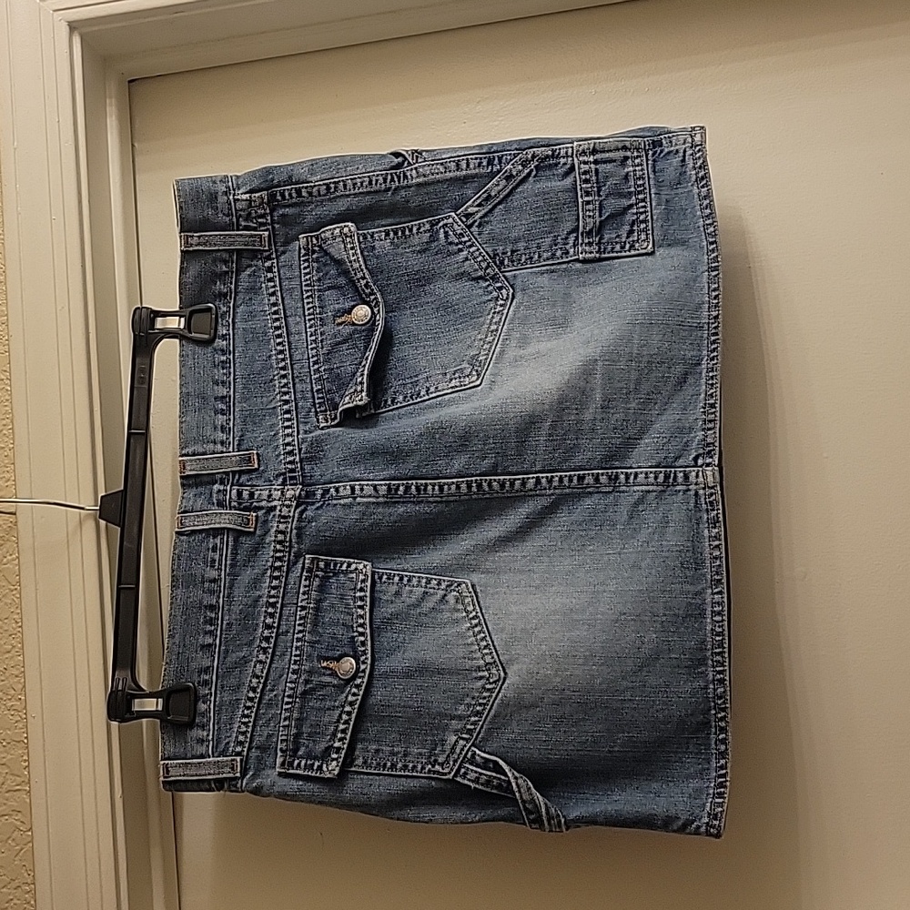 Old Navy Denim Carpenter Mini Skirt Size 8